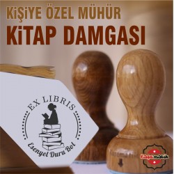 K 354 Kitapların Üzerinde Oturan Kadın Kitap Damgası