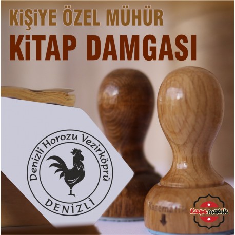 K 462 Denizli Horozu Kitap Damgası